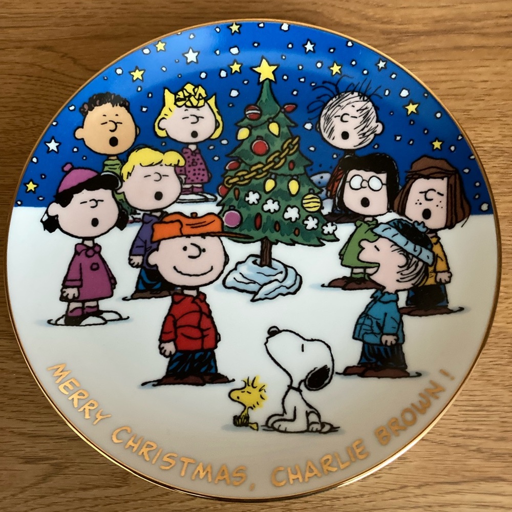 Danbury Mint Peanuts Christmas decorative plate